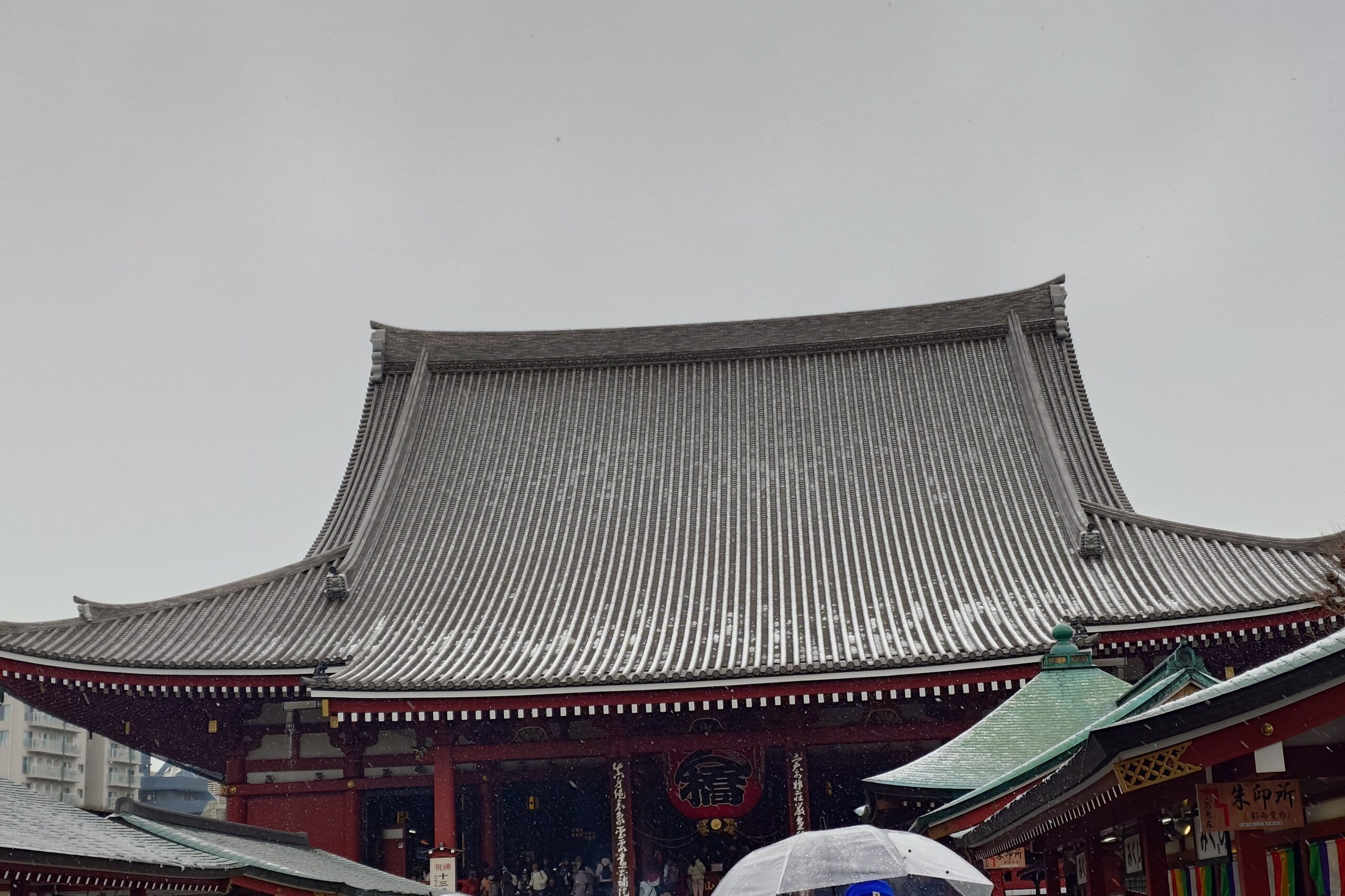 Unseasonable snow fell in Tokyo